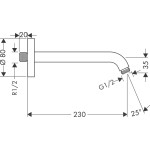 Держатель потолочной лейки Hansgrohe 27411000